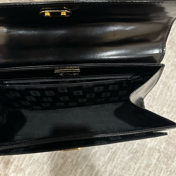 ✨💎VINTAGE💎✨Yves Saint Laurent Black top handle bag w/COA&Dusty - Picture 11 of 16